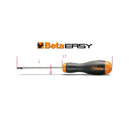 Beta Torx Head Screwdriver, T30 12070030